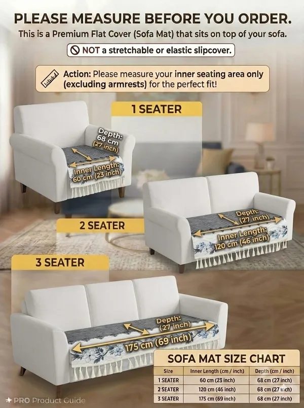 Fabric_Floral_Print_Quilted_Single_Sofa_Seat_Cover