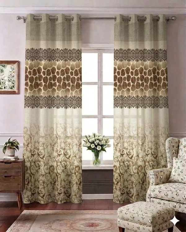 Cream_Printed_Floral_Pattern_Window_Curtains