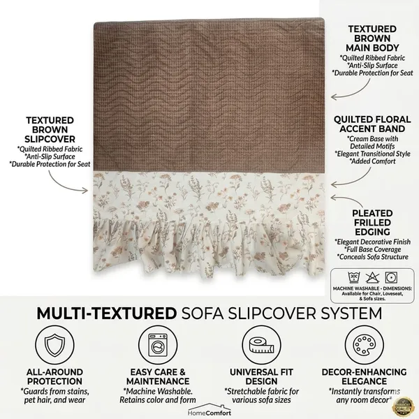 Brown_Velvet_Quilted_Floral_Print_Sofa_Slipcover