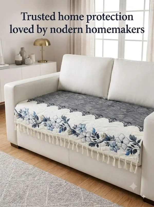 Fabric_Floral_Print_Quilted_Single_Sofa_Seat_Cover