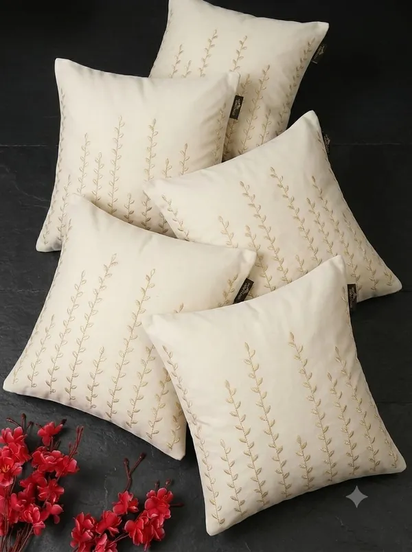 Ivory_Embroidered_Vine_Pattern_Cushion_Covers_Pack_Of_5