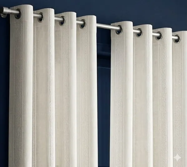 Ivory_Sheer_Textured_Grommet_Curtains