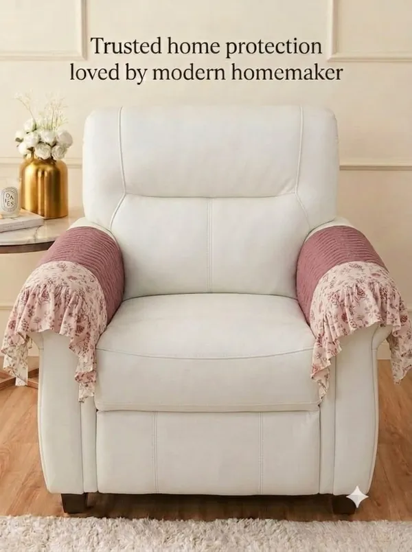 Quilted_Floral_Print_Single_Seater_Sofa_Cover