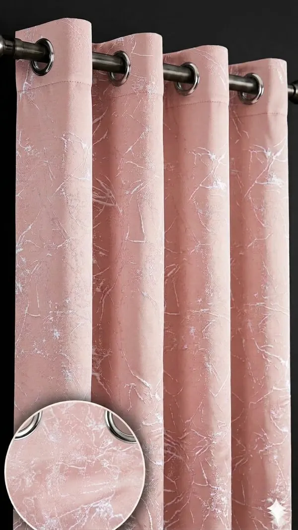 Pink_Textured_Marble_Print_Window_Curtains