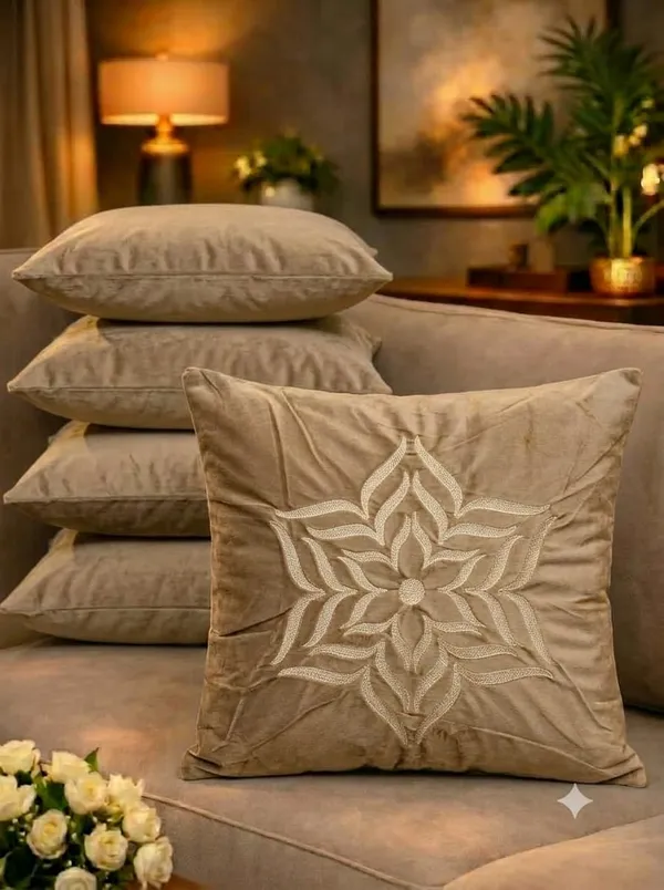Beige_Embroidered_Floral_16x16_Inch_Cushion_Covers