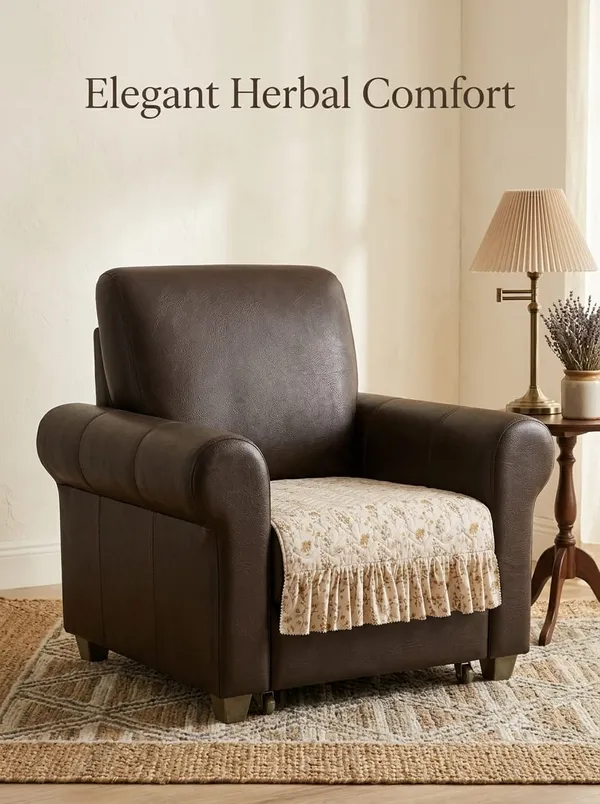 Fabric_Floral_Print_Recliner_Chair_Seat_Cover