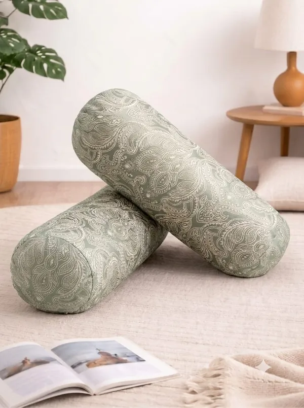 Green_Poly_Cotton_Bolster_Cover_For_Home_Decor_(Pack_of_2)