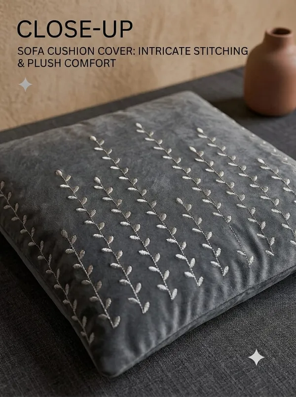 Grey_Velvet_Blend_Embroidered_Cushion_Cover