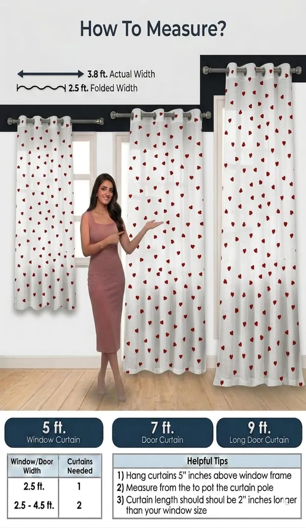 Fabric_Romantic_Heart_Print_Curtain