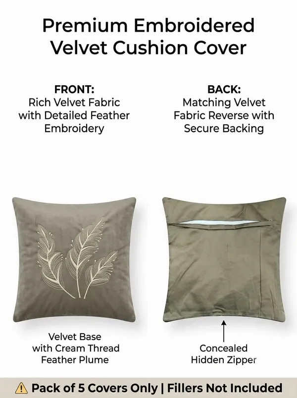 Grey_Embroidered_Leaf_Cushion_Cover