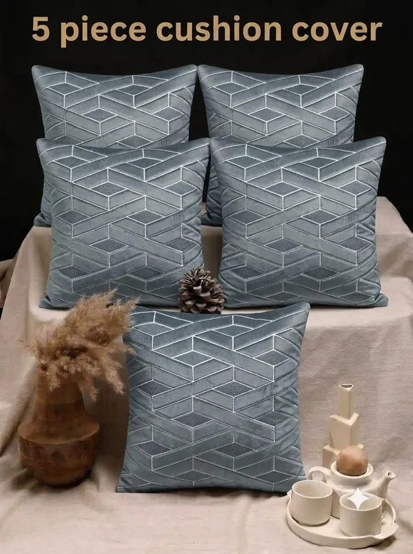 Grey_Geometric_Pattern_5_Piece_Cushion_Cover_Set