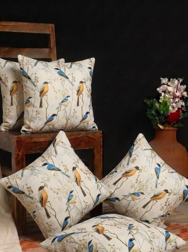 Fabric_Nature-Inspired_Bird_Print_Cushion_Covers
