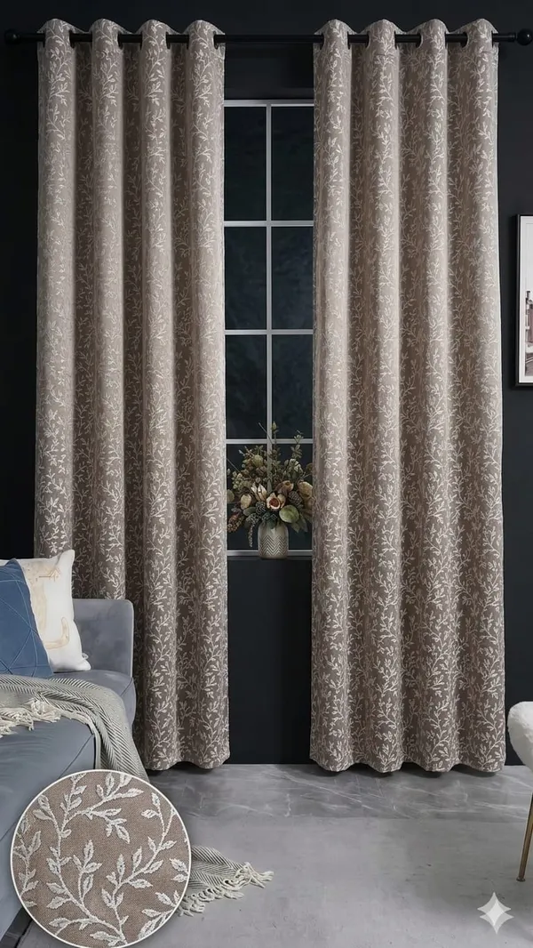 Fabric_Classic_Floral_Print_Eyelet_Curtains
