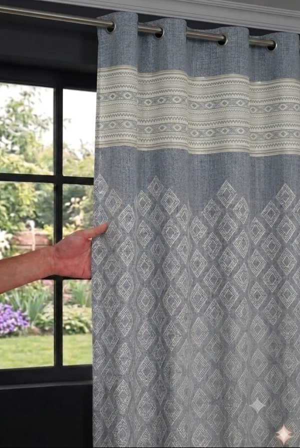 Grey_Geometric_Pattern_Eyelet_Window_Curtain