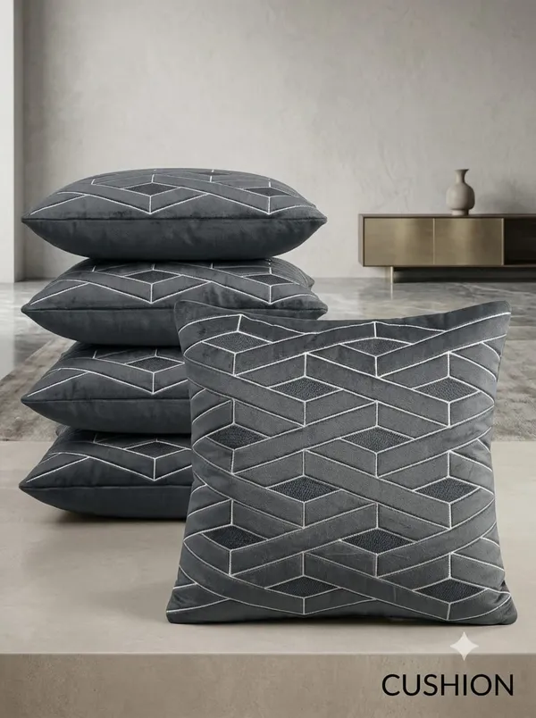 Grey_Geometric_Pattern_5_Piece_Cushion_Cover_Set