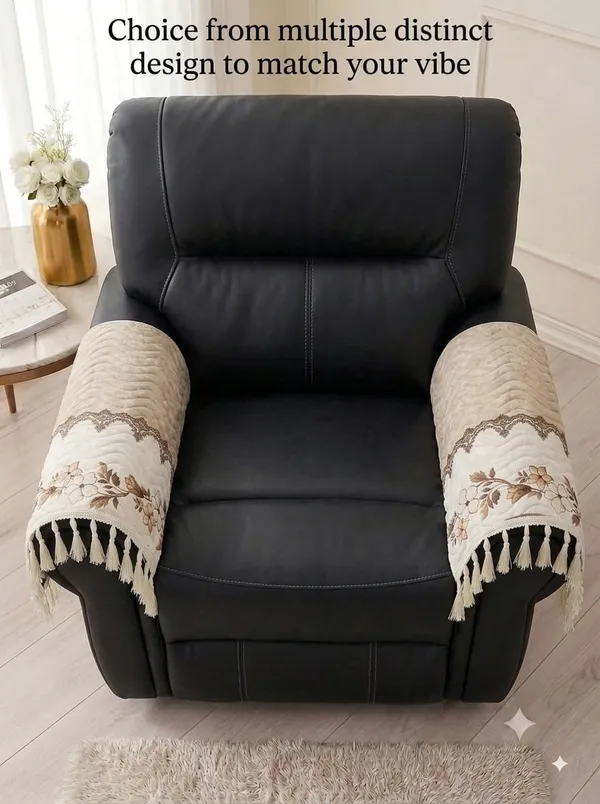 Quilted_Floral_Print_Single_Seater_Sofa_Cover