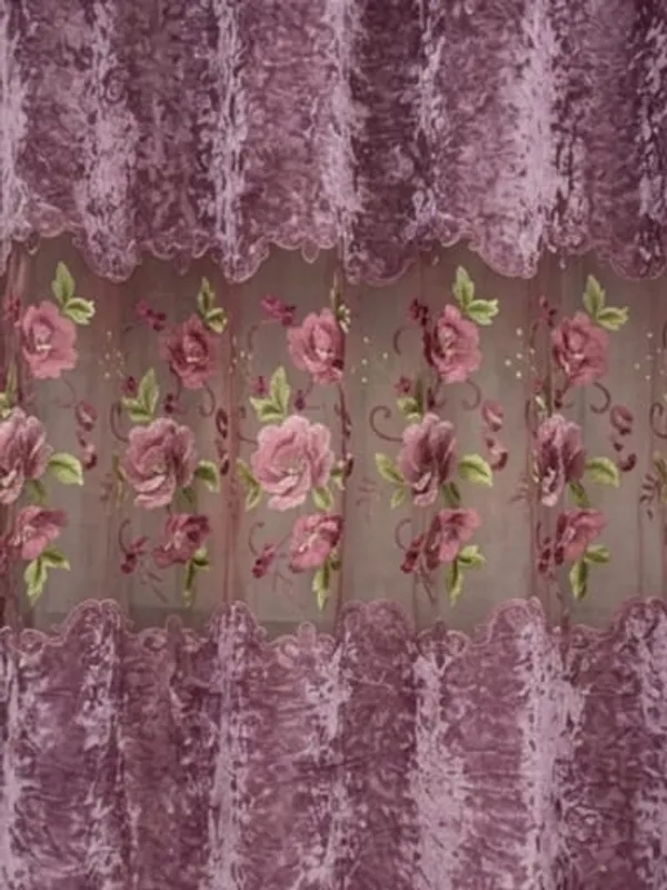 Purple_Floral_Print_Window_Curtain