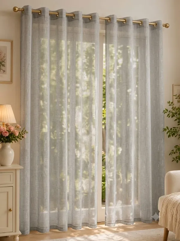 Grey_Polyester_Plain_Sheer_Curtain