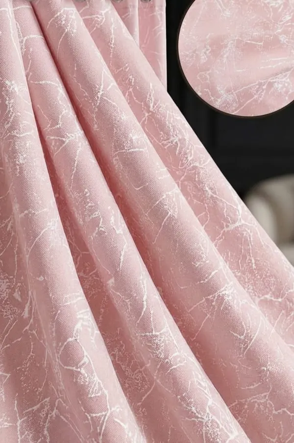 Pink_Textured_Marble_Print_Window_Curtains
