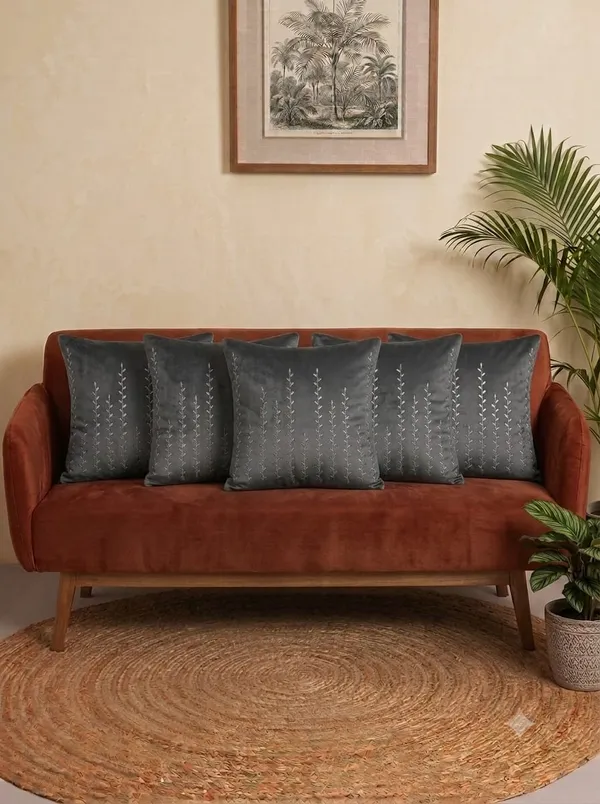 Grey_Velvet_Blend_Embroidered_Cushion_Cover