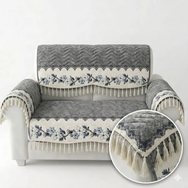 Grey_Velvet_Quilted_Floral_Print_Blanket