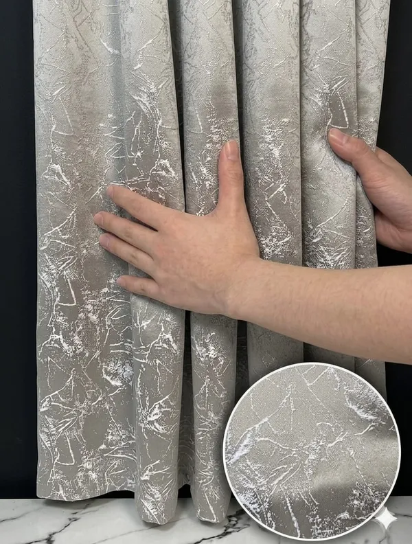 Fabric_Modern_Textured_Silver_Grommet_Window_Curtain