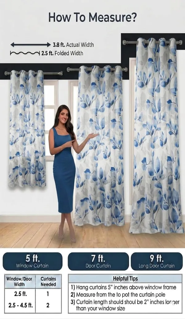 Fabric_Floral_Print_Grommet_Curtain_For_Windows_And_Doors