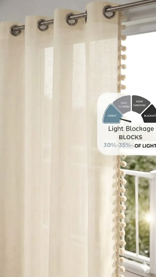 Cream_Textured_Grommet_Curtain_Panel