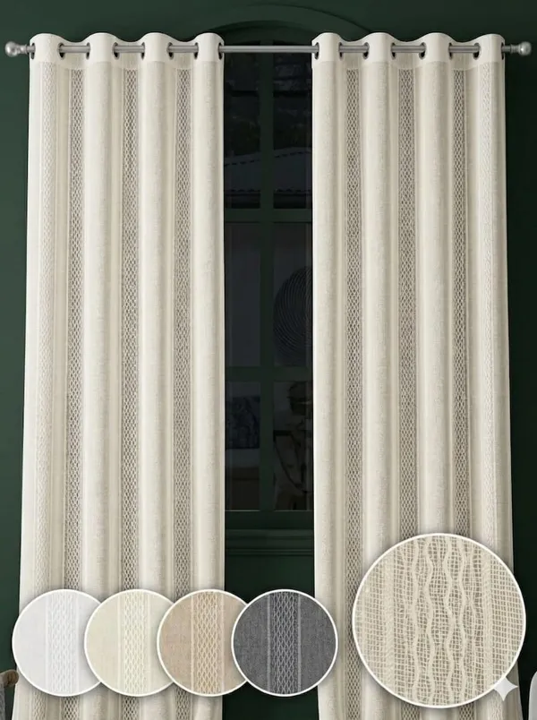 Ivory_Sheer_Textured_Grommet_Curtains