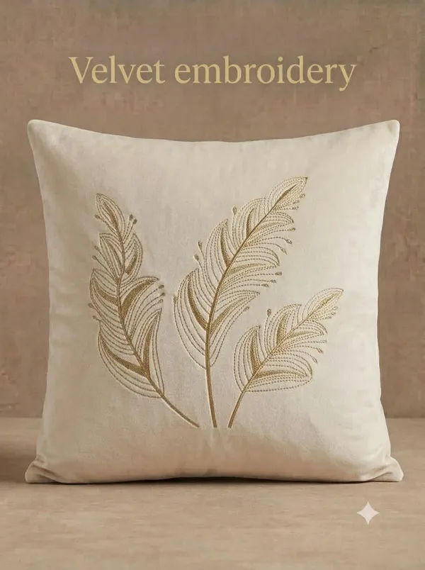 Velvet_Contemporary_Feather_Embroidered_Cushion_Covers_Set_Of_5