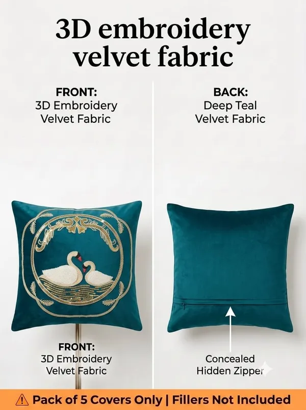 Velvet_Decorative_Swan_Embroidered_Cushion_Covers_Set_Of_5
