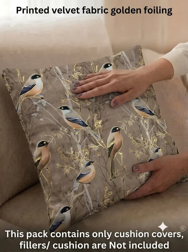 Beige_Decorative_Bird_Print_Cushion_Covers