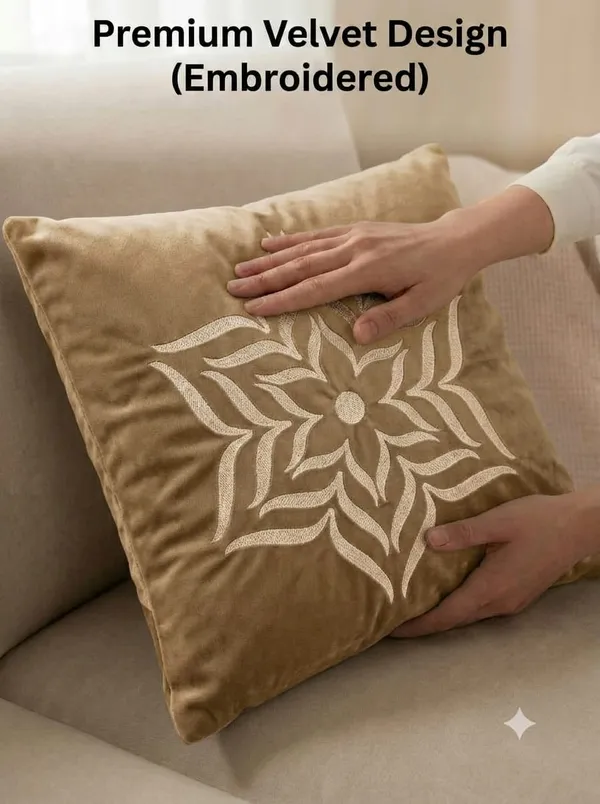 Beige_Embroidered_Floral_16x16_Inch_Cushion_Covers