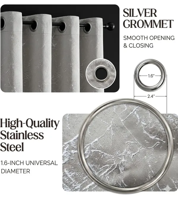 Fabric_Modern_Textured_Silver_Grommet_Window_Curtain