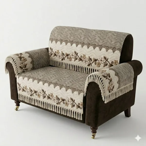 Fabric_Floral_Pattern_Loveseat_Sofa_Cover