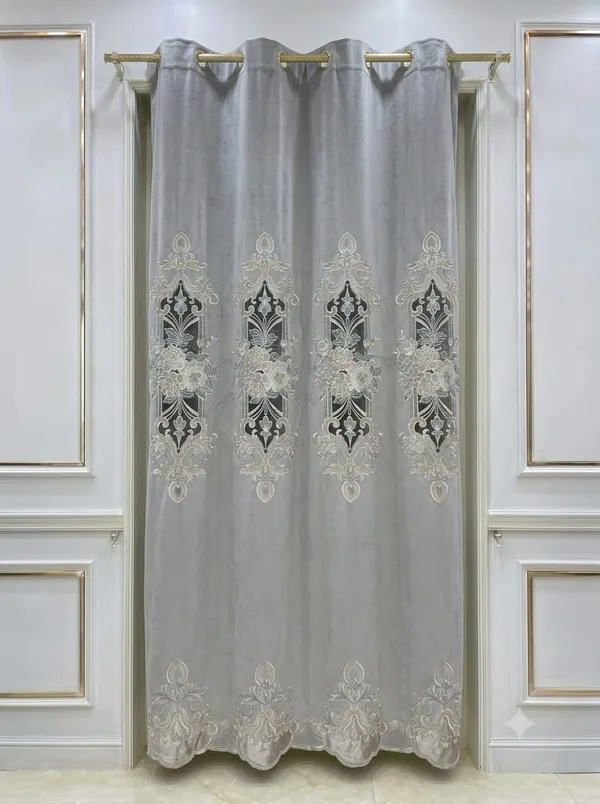 Grey_Embroidered_Floral_Pattern_Curtain