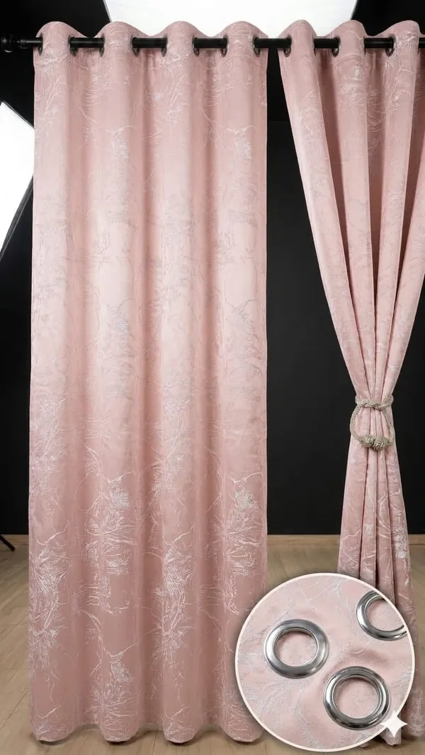 Pink_Textured_Marble_Print_Window_Curtains