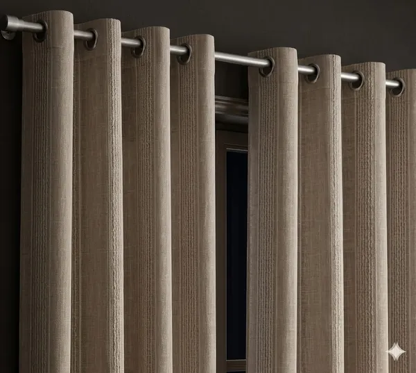 Beige_Textured_Stripe_Sheer_Curtains