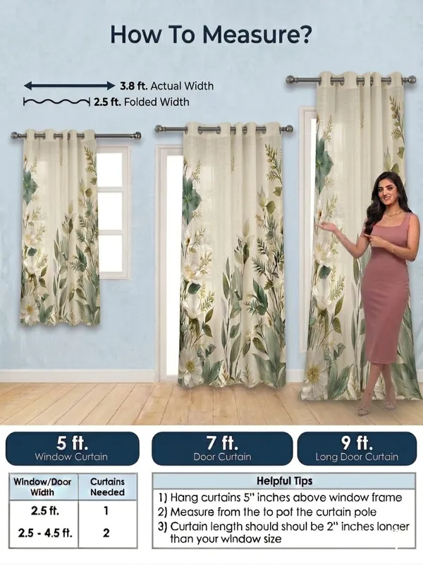 Botanical_Floral_Print_Grommet_Curtain_Panels