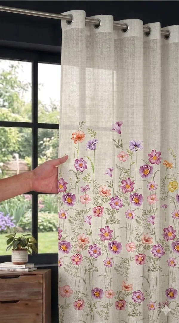 Sheer_Floral_Print_Eyelet_Window_Curtains