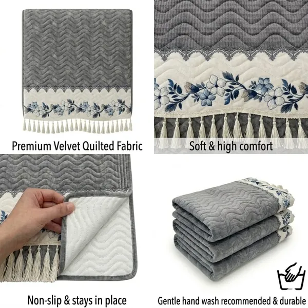 Grey_Quilted_Floral_Print_Sofa_Cover