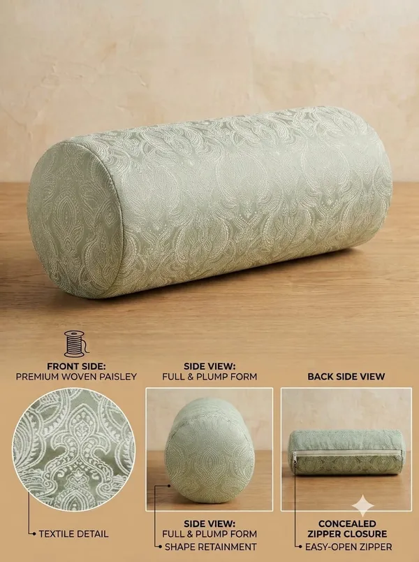 Green_Poly_Cotton_Bolster_Cover_For_Home_Decor_(Pack_of_2)