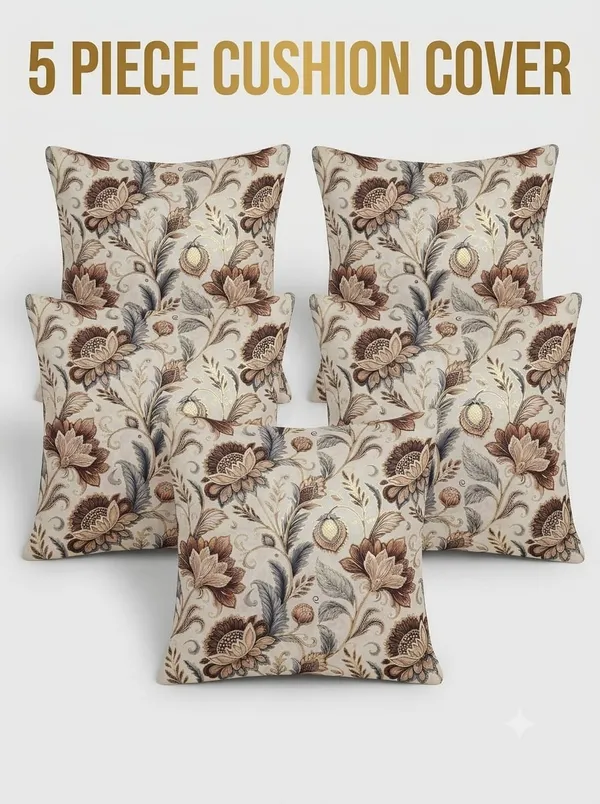 Fabric_Floral_Print_5_Piece_Cushion_Cover_Set