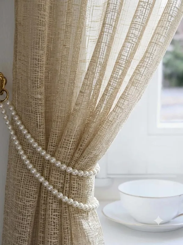 Polyester_Textured_Gold_Sheer_Curtain_Fabric