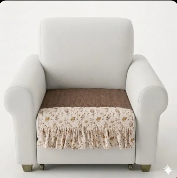 Fabric_Brown_Floral_Sofa_Seat_Cover_Set