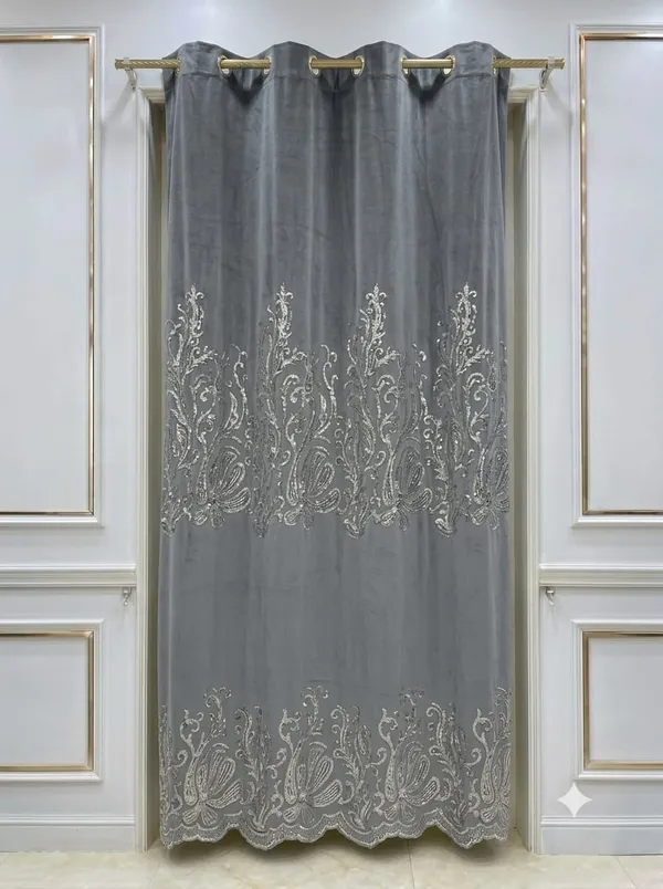 Grey_Floral_Embroidered_Curtain