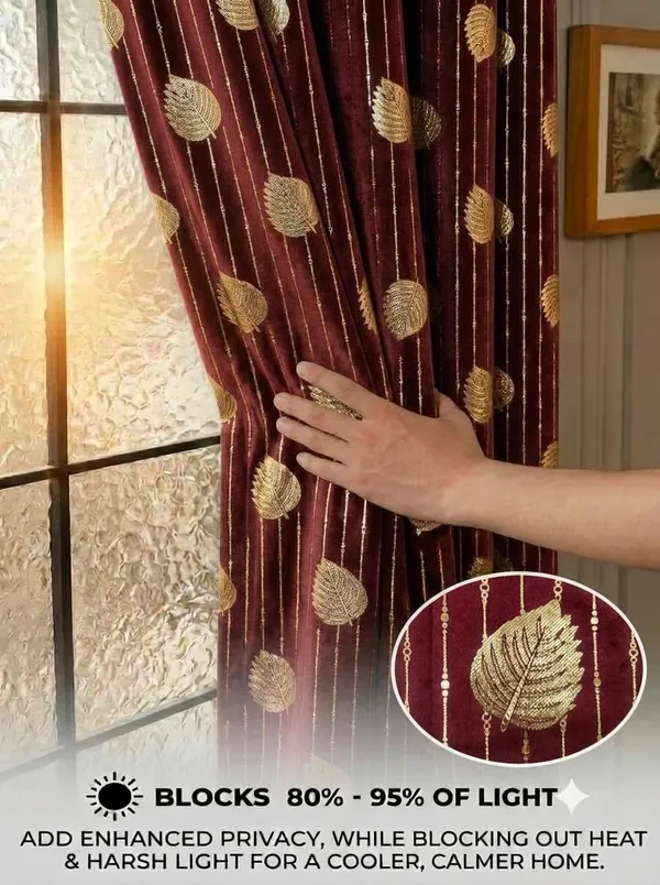 Leaf_Stripes_maroon_5Ft2pcs