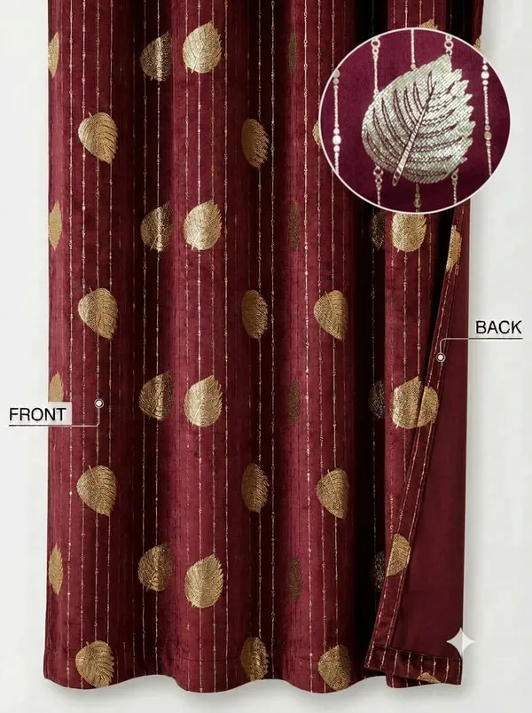 Leaf_Stripes_maroon_9Ft2pcs
