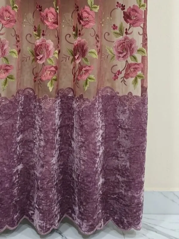 Purple_Floral_Print_Window_Curtain