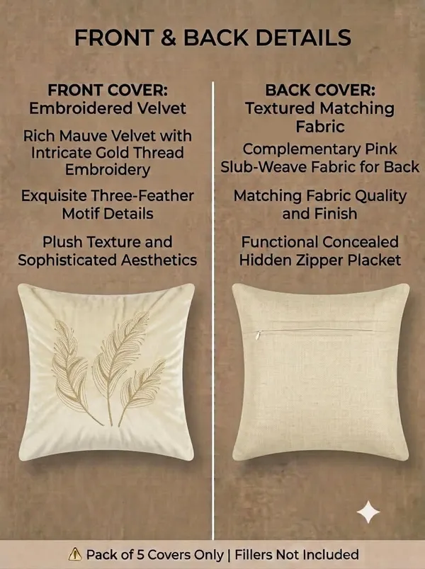 Velvet_Contemporary_Feather_Embroidered_Cushion_Covers_Set_Of_5